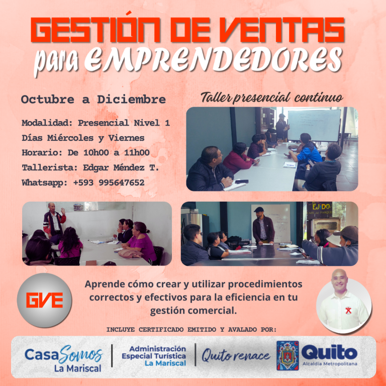 Taller Gestión de Ventas para Emprendedores