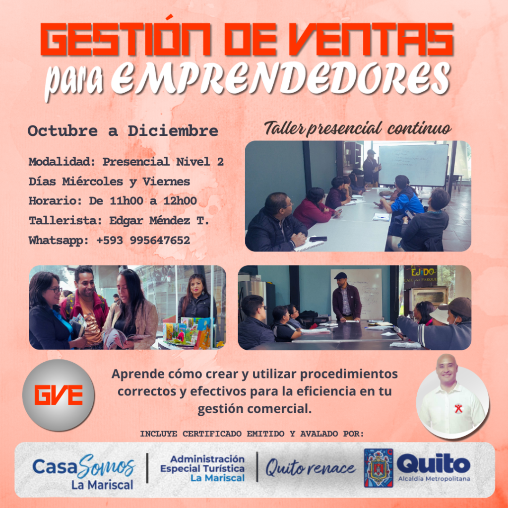 Taller Gestión de Ventas para Emprendedores